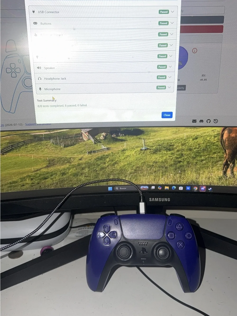 Custom purpure controller for ps5 hall efect upgrade